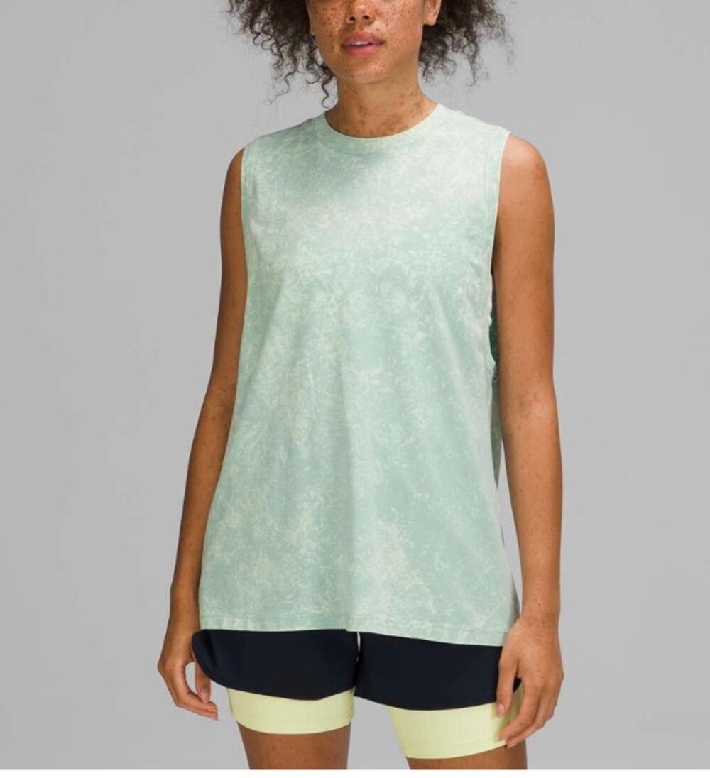 Lululemon All Yours Tank Top Cloudy Wash Arctic Green Size 18 Womens Plus